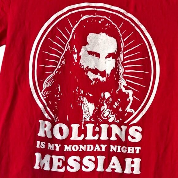WWE Seth Rollins Is My Monday Night Messiah Short Sleeve T-Shirt. Small. - Picture 3 of 7